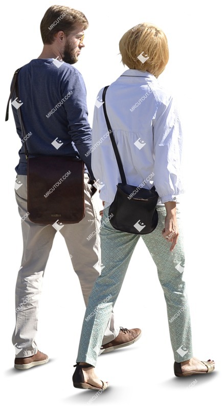Couple walking cut out pictures (3617)