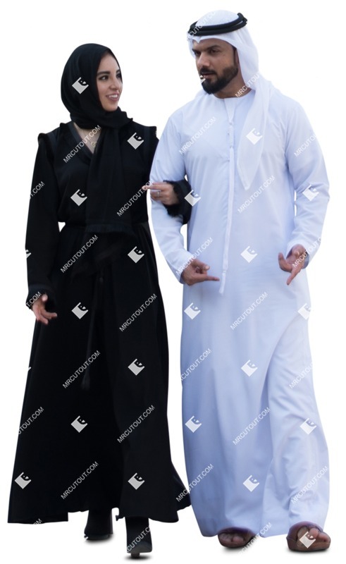 Couple walking entourage people (6045)
