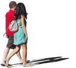 Cut out people - Couple Walking 0078 | MrCutout.com - miniature