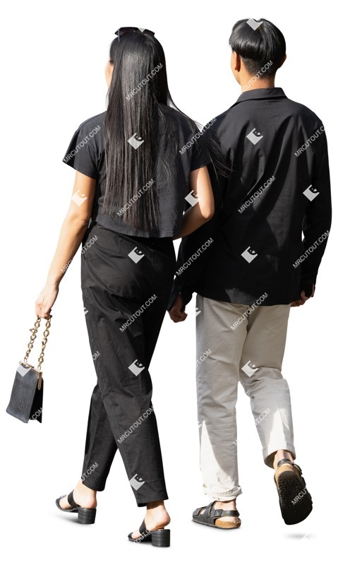 Couple walking people png (19552)