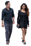 Couple walking photoshop people (20304) - miniature