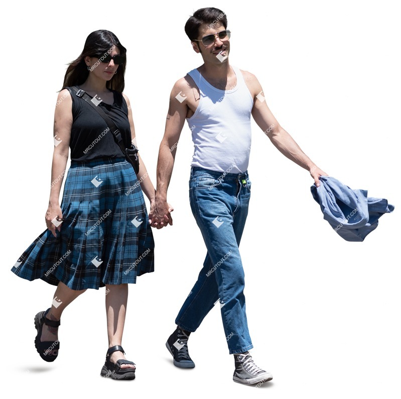 Couple walking people png (17082)