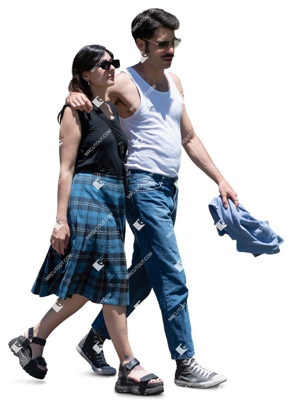 Couple walking people png (17081)