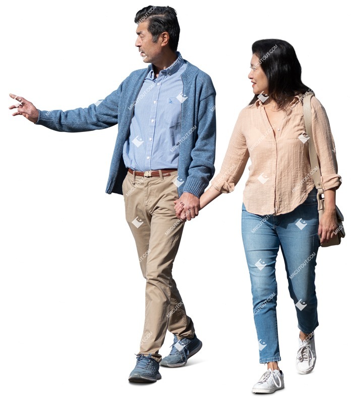 Couple walking people png (19410)