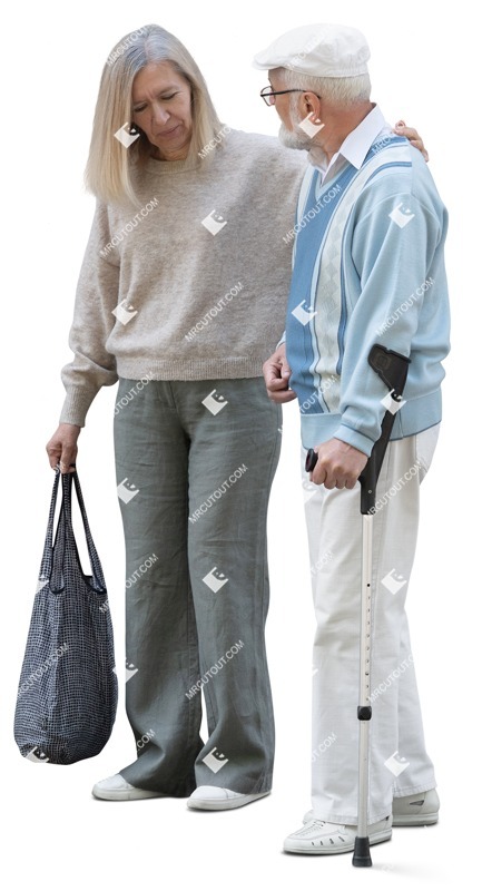 Couple walking cut out people (19174)