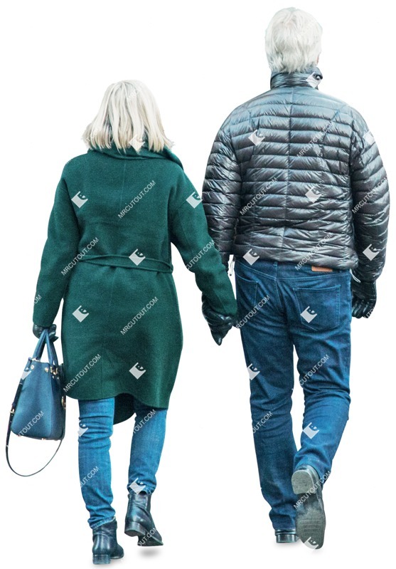 Couple walking entourage people (2797)