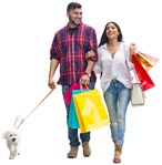 Couple walking the dog people png (3512) - miniature
