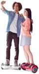 Couple with a smartphone people png (3033) - miniature