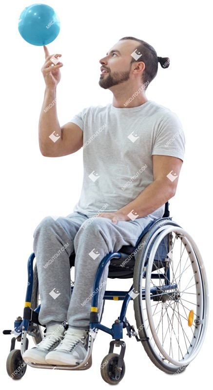 Disabled man people cutouts (3725)