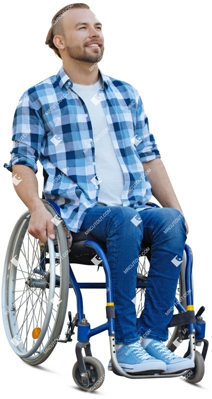 Disabled man person png (4507)
