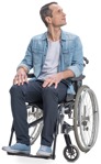 Disabled man entourage people (4161) - miniature