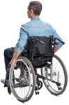 Disabled man cut out people (4774) - miniature