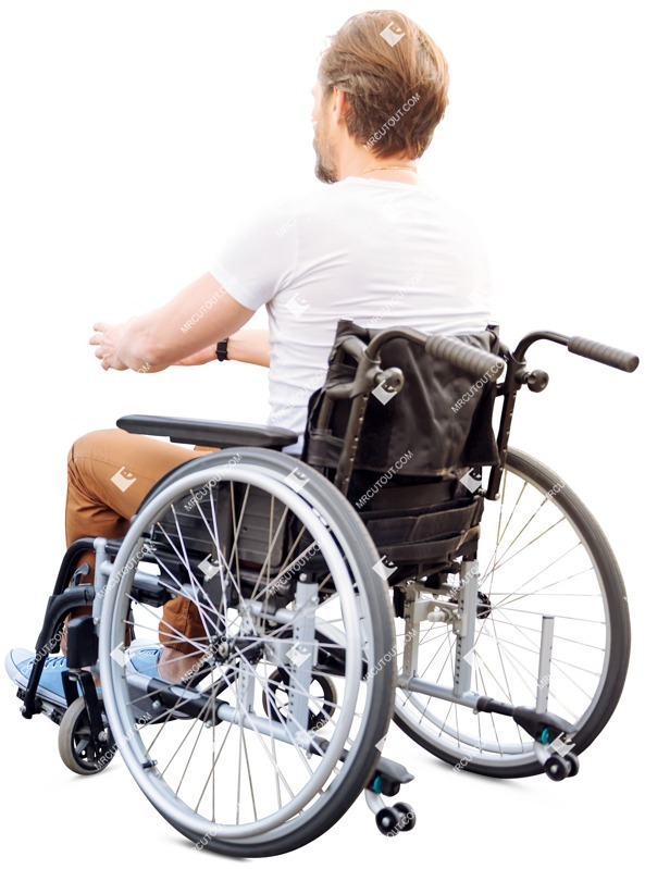 Disabled man entourage people (3901)