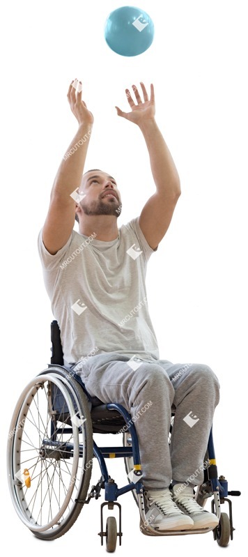 Disabled man cut out people (4418)