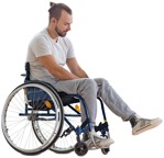 Disabled man cut out people (3777) - miniature