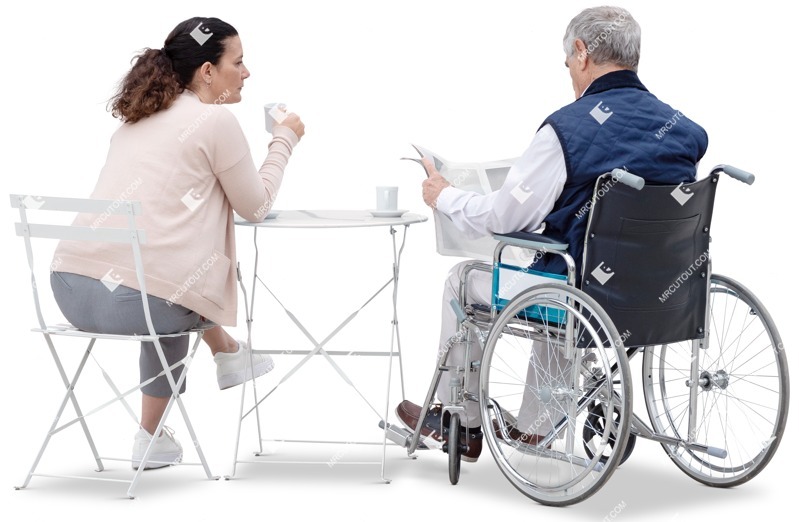 Disabled man reading a newspaper human png (19994) Disabled man reading a newspaper human png (19994)