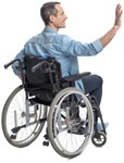 Disabled man sitting cut out pictures (5749) - miniature