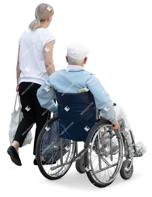Disabled man walking people png (18456)