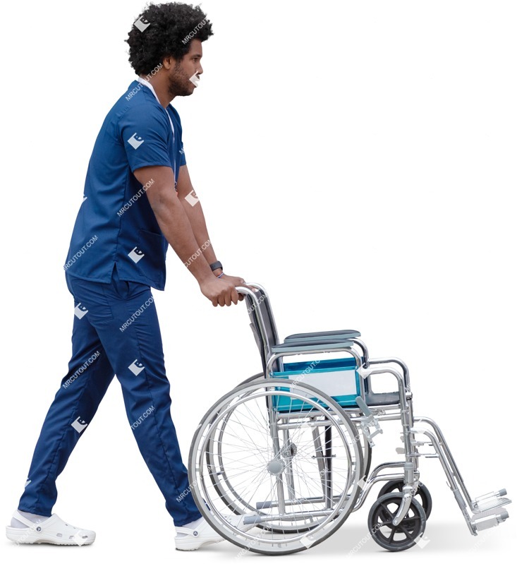 Disabled man walking cut out pictures (19571)