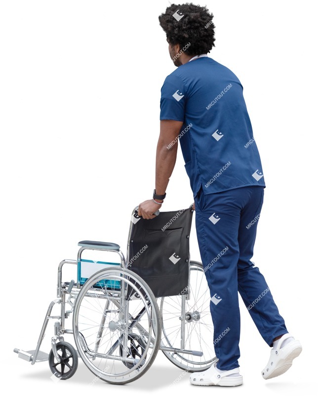 Disabled man walking cut out pictures (19993)