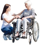 Cut out people - Disabled Person With Caregiver 0010 | MrCutout.com - miniature