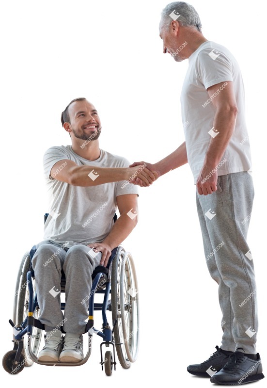 Disabled person with caregiver human png (4186)