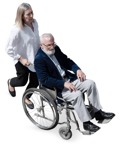 Disabled person with caregiver photoshop people (17111) - miniature