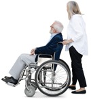 Disabled person with caregiver people png (19084) - miniature