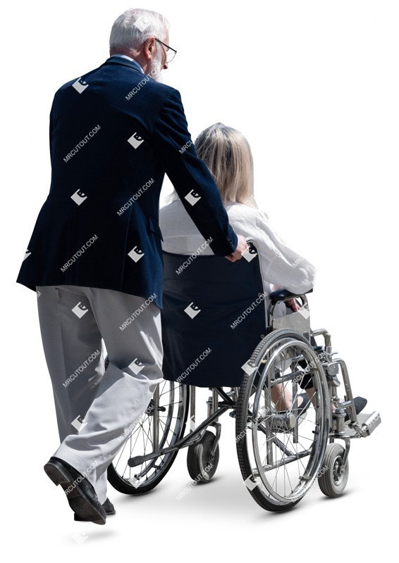 Disabled person with caregiver people png (18157)