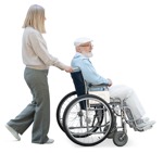 Disabled person with caregiver person png (18570) | MrCutout.com - miniature