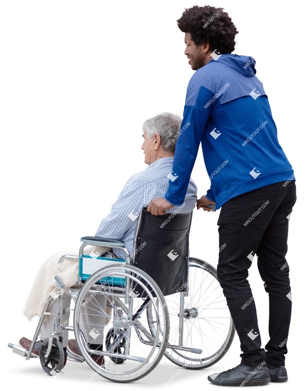 Disabled person with caregiver people png (18344)