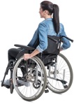 Cut out people - Disabled Woman 0003 | MrCutout.com - miniature