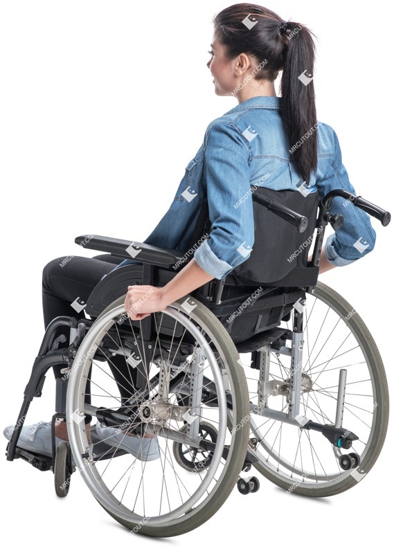 Disabled woman person png (4613)