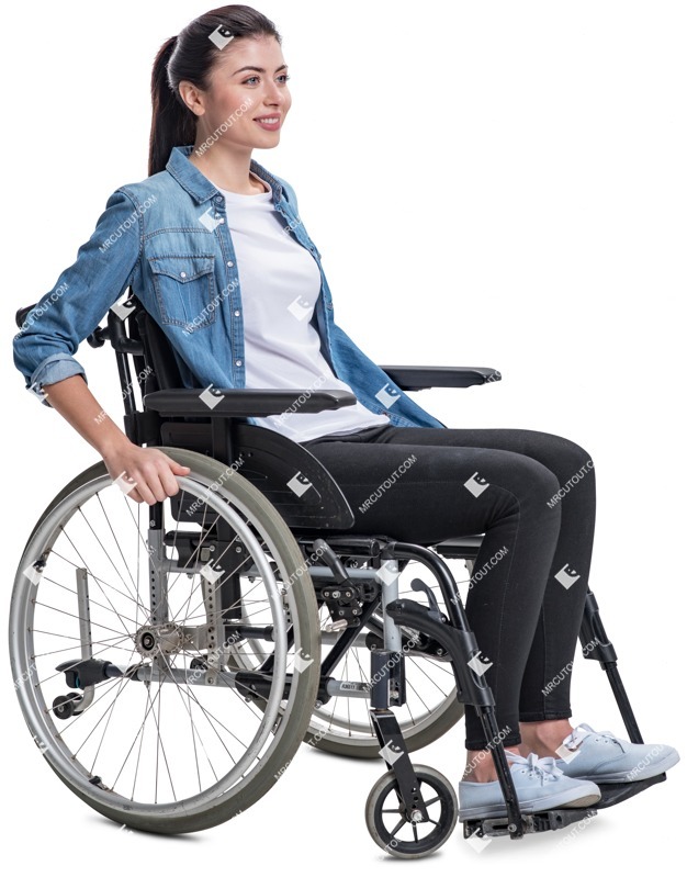 Disabled woman person png (4614)