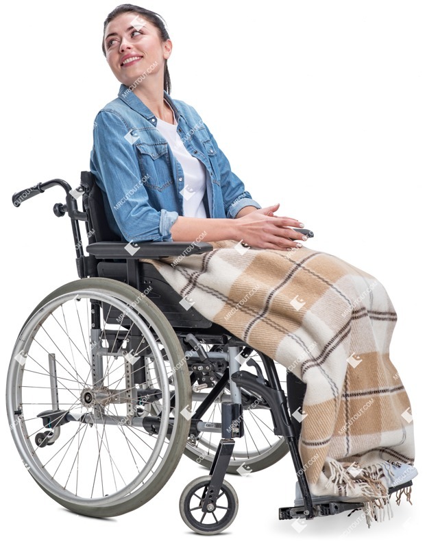 Disabled woman person png (4214)