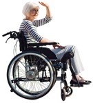 Disabled woman entourage people (12660) - miniature