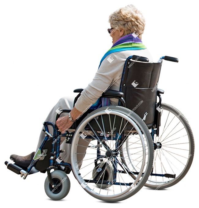 Disabled woman person png (13050)