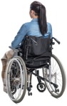 Cut out people - Disabled Woman Sitting 0001 | MrCutout.com - miniature