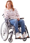 Cut out people - Disabled Woman With A Smartphone 0002 | MrCutout.com - miniature