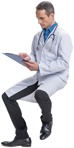 Doctor sitting people png (4006) - miniature