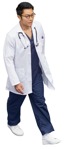 Doctor walking cut out people (12375) - miniature