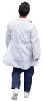 Doctor walking cut out people (12376) - miniature