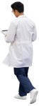 Doctor walking cut out people (12378) - miniature