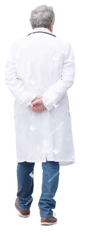 Doctor walking cut out people (19738)
