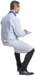 Doctor writing people png (4005) - miniature