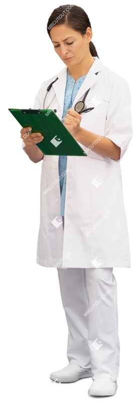 Doctor writing cut out people (11737)