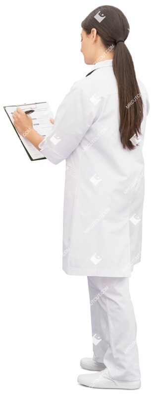 Doctor writing cut out people (11736)
