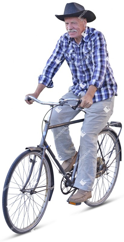Elderly cycling human png (3785)