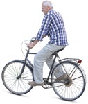 Elderly cycling photoshop people (3399) - miniature