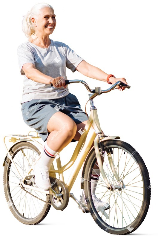 Elderly cycling human png (4079)